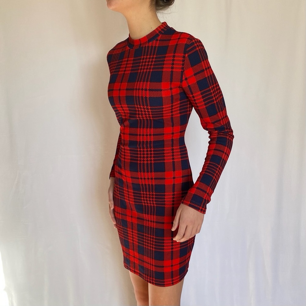 ZAFUL Red Plaid Dress
